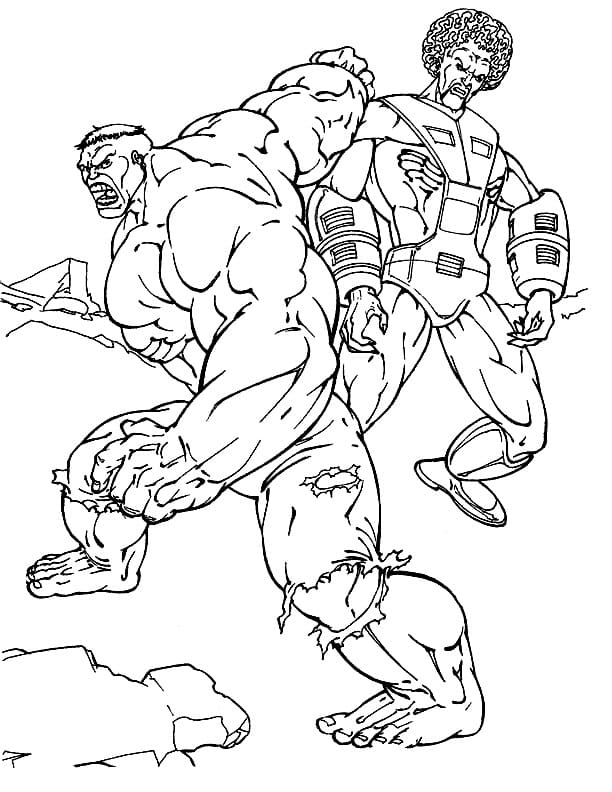 Hulk vs Villain omalovánka