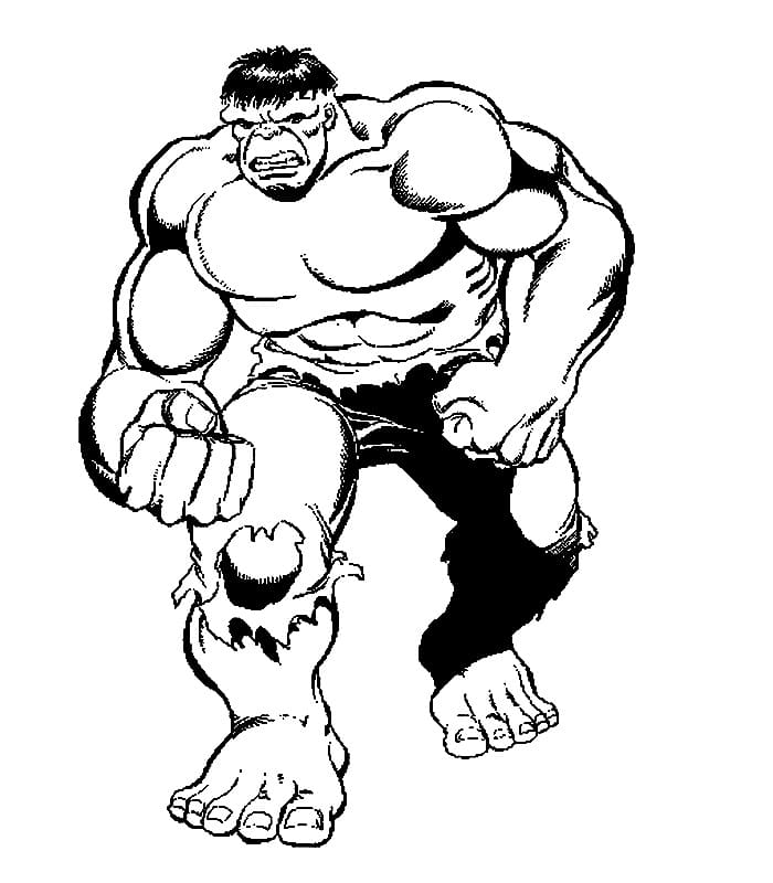 Hulk Walks omalovánka