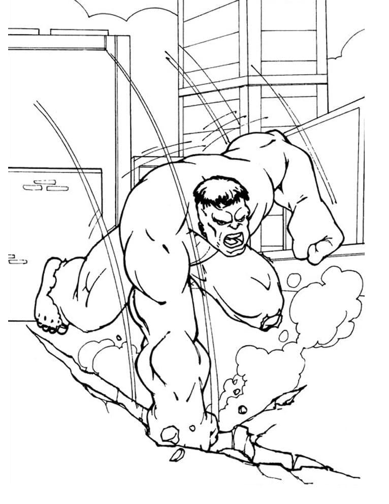 Hulkův úder omalovánka