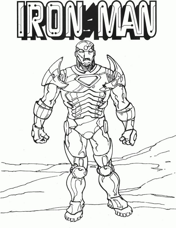 Iron Man 13 omalovánka