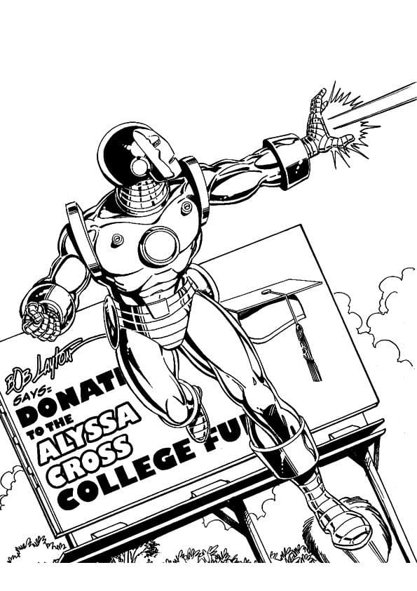 Iron Man 9 omalovánka