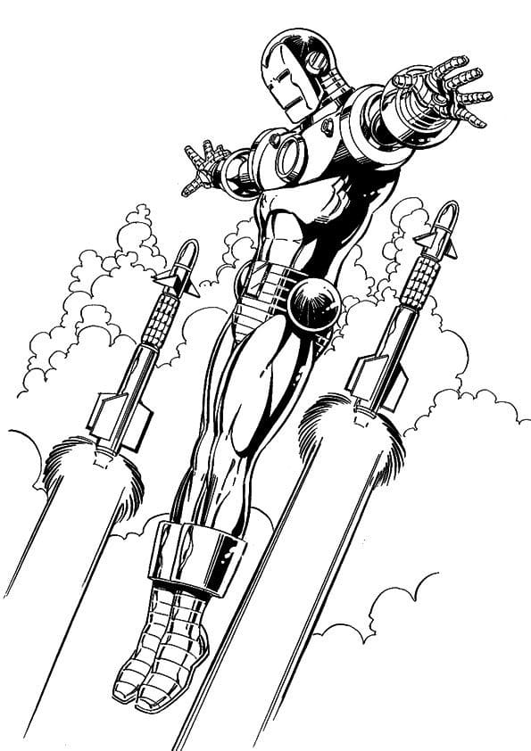 Iron Man a rakety omalovánka