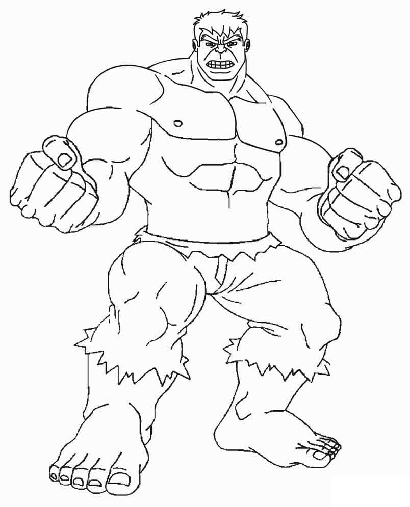 Marvel Hulk omalovánka
