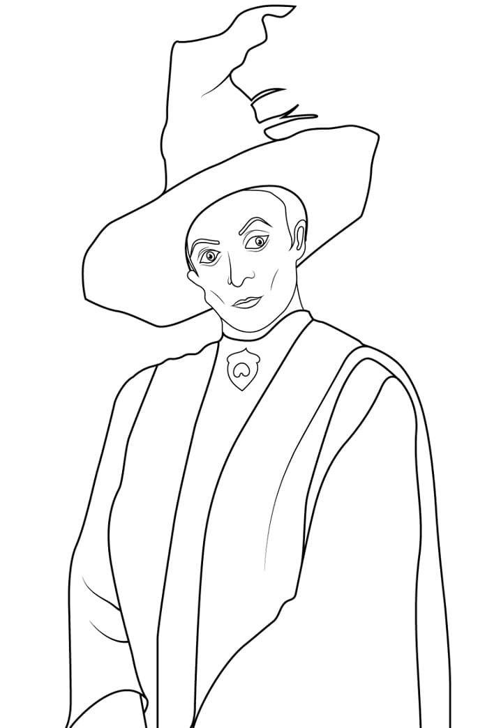 Minerva McGonagallová z Harryho Pottera omalovánka