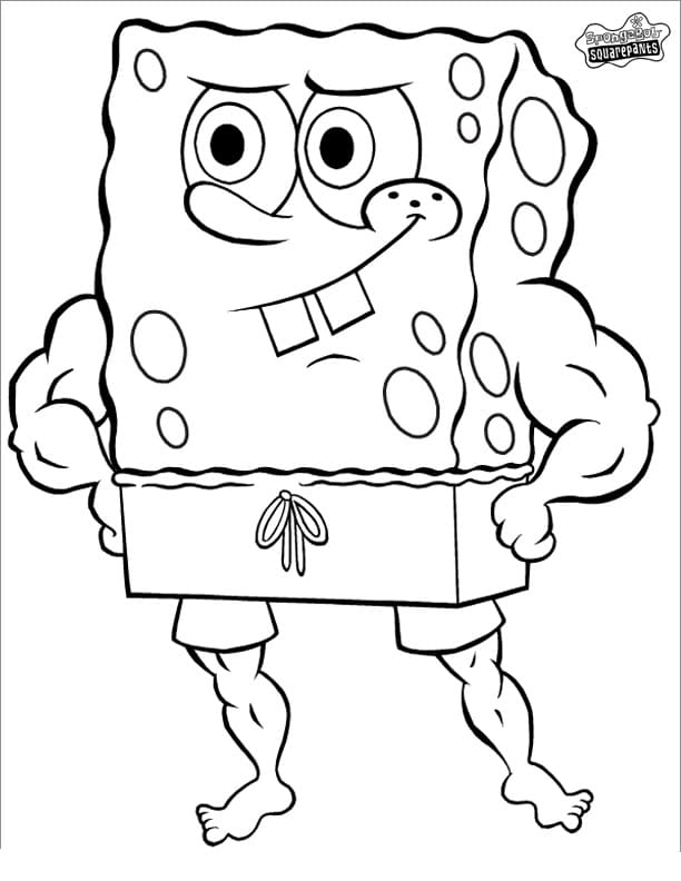 Silný SpongeBob omalovánka