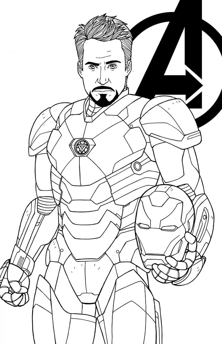 Slavný Iron Man omalovánka