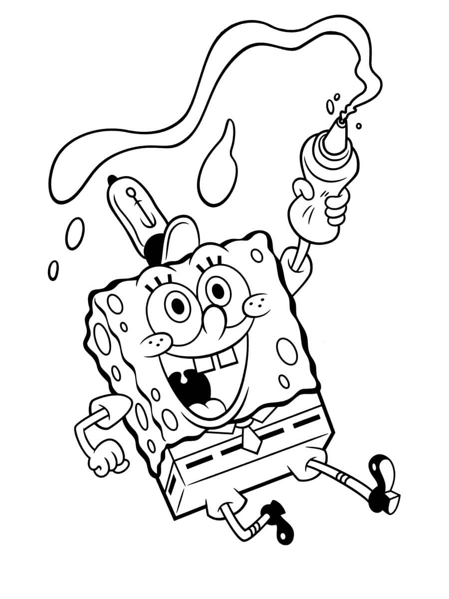 SpongeBob a omáčka omalovánka