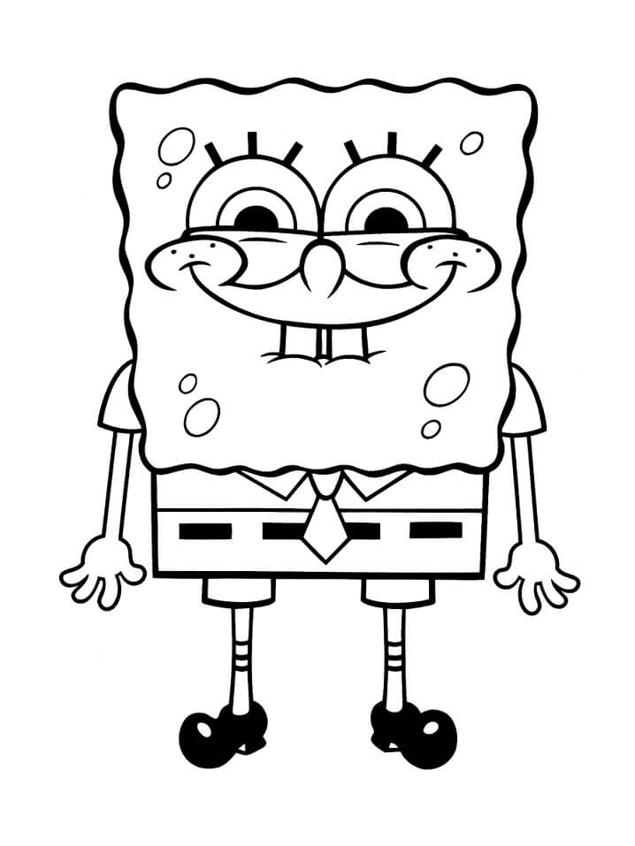 SpongeBob s legračním úsměvem omalovánka