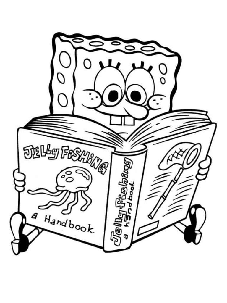 SpongeBob čtecí kniha omalovánka
