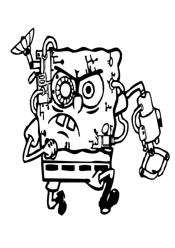 Stroj SpongeBob omalovánka