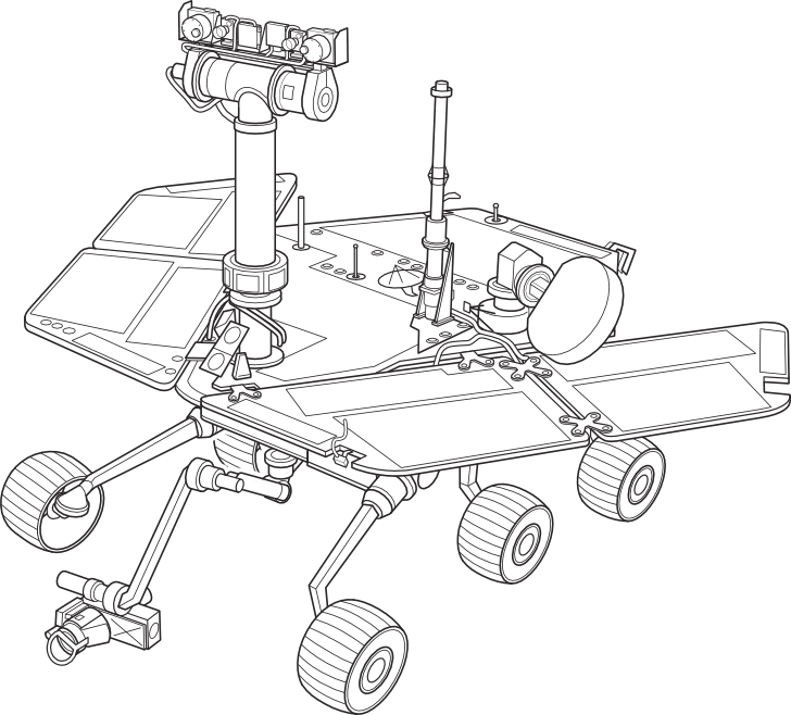 Mars Rover omalovánka