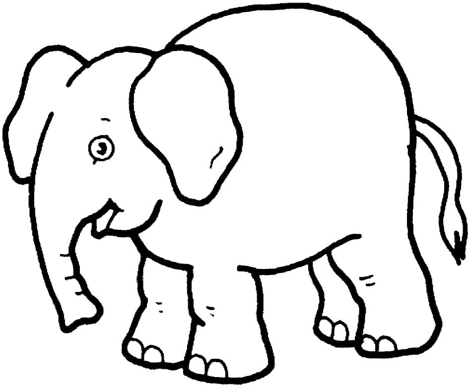 Legrační slon omalovánka