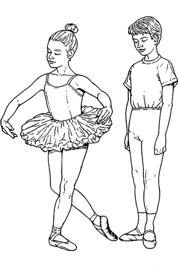 Balet pro děti omalovánka
