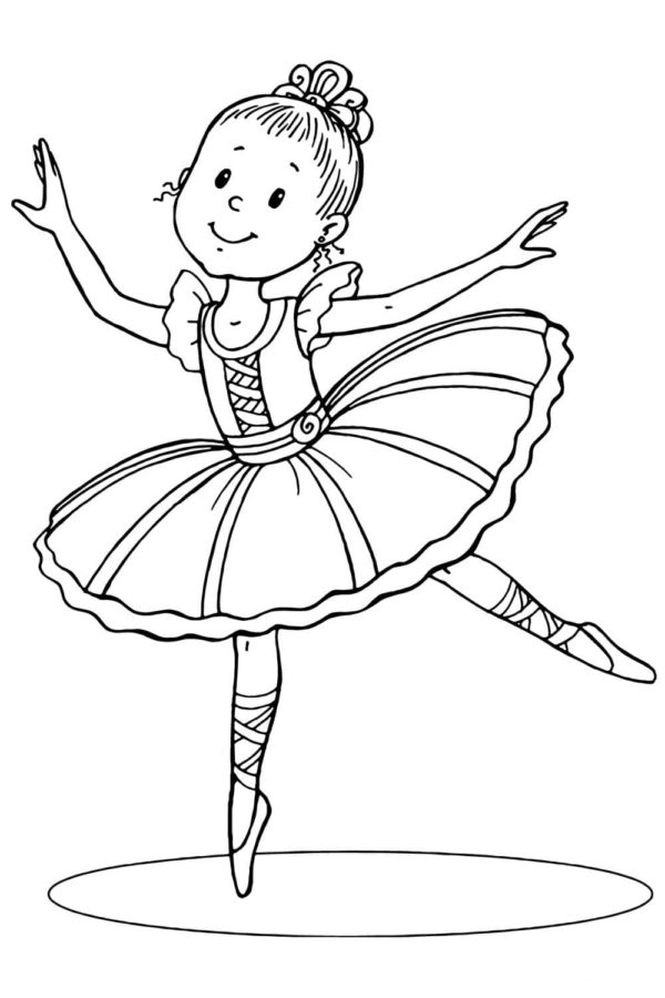 Dívka – baletka omalovánka