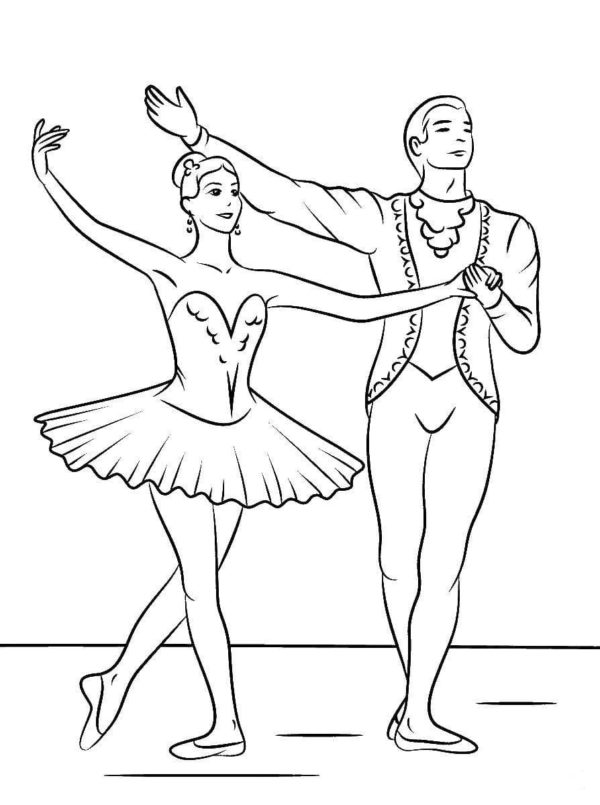 Klasický balet omalovánka