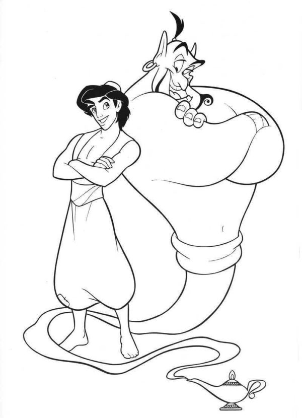 Nejlepší přátelé - Jean a Aladdin omalovánka