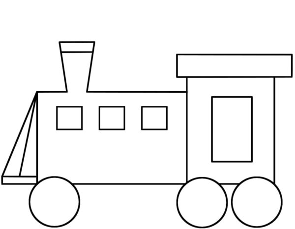 Podrobný vlak pro děti omalovánka