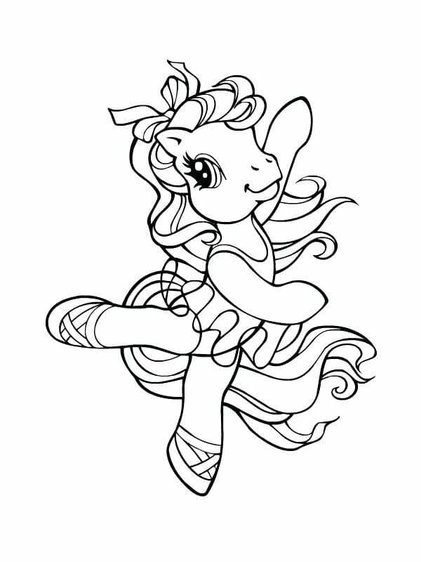 Pony – baletka omalovánka