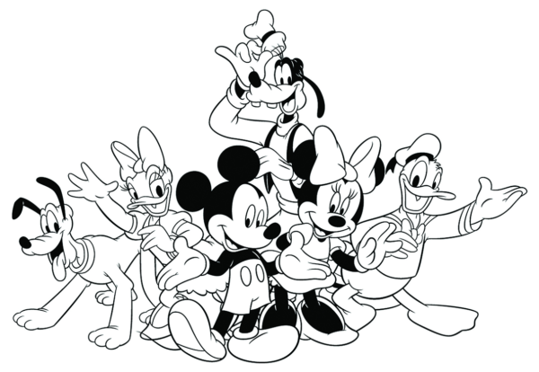 Rodina Mickeyů. omalovánka
