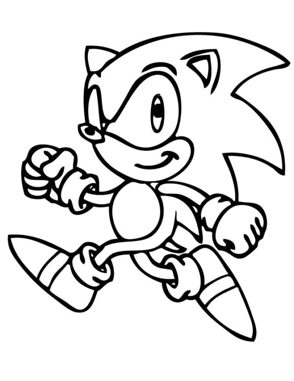 Roztomilý Sonic jde na procházku omalovánka
