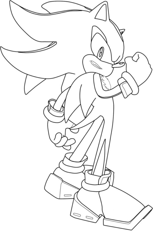 Sonicovo vítězné gesto omalovánka