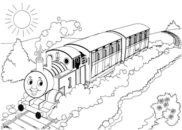 Thomas nabírá rychlost omalovánka