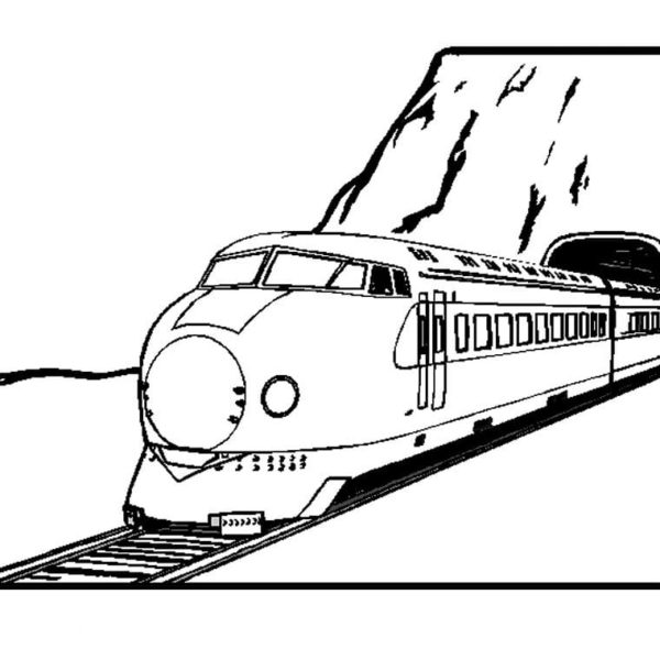 Tunel je vyroben v horách speciálně pro vlaky omalovánka