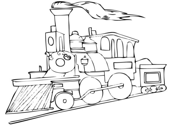 Vlak s přívěsem omalovánka
