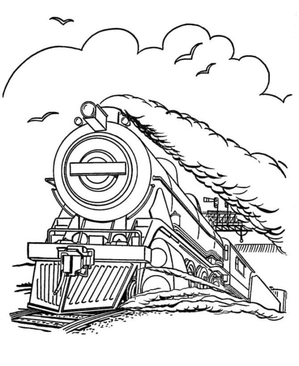 Vlaky se dělí na dva typy osobní a nákladní. omalovánka