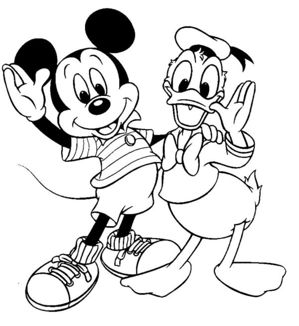 Zdravím všechny z Mikiy a Donalda omalovánka