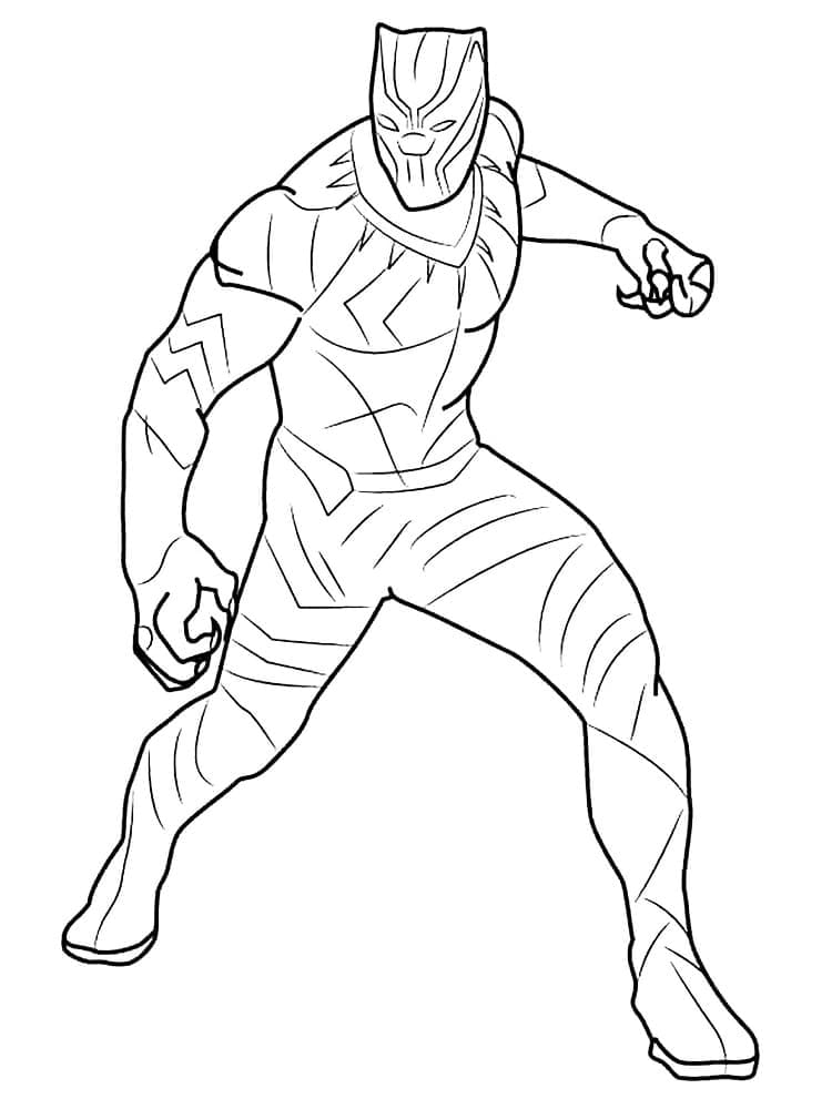 Bezbarvý Black Panther omalovánka