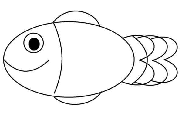 Dětská ryba omalovánka
