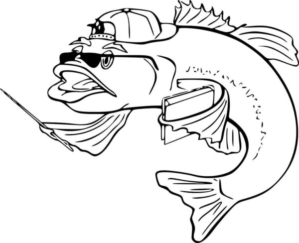 Legrační ryba omalovánka