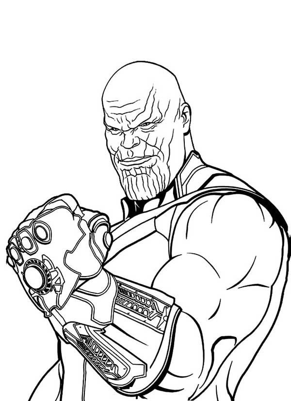 Nakreslete Thanos omalovánka
