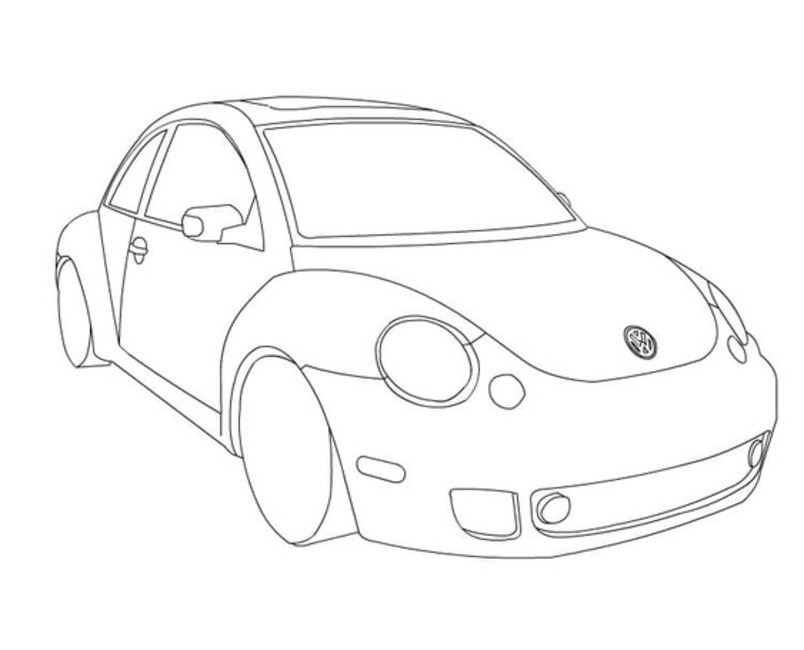 Podivné auto vytvořené AI omalovánka