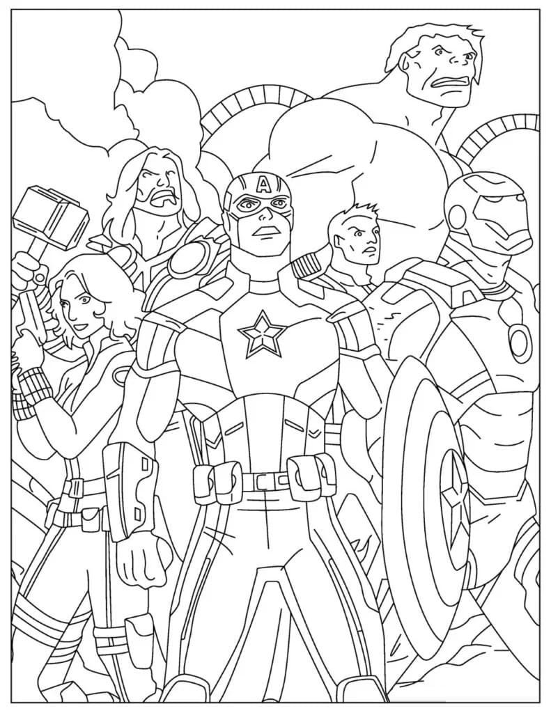 Avengers omalovánky