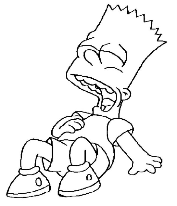 Bartův hysterický smích. omalovánka
