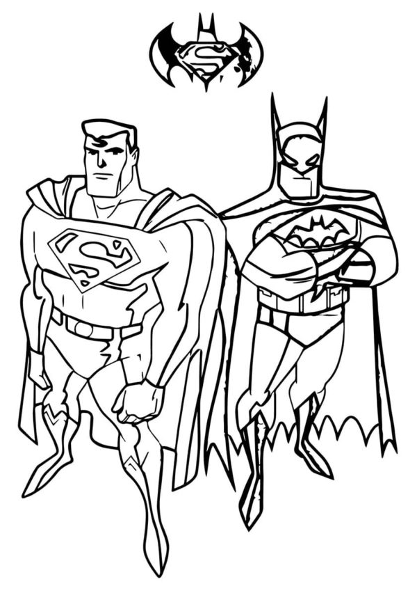 Batman v Superman Úsvit spravedlnosti omalovánka