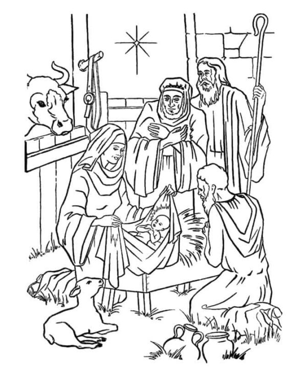 Betlémská hvězda vedla s dary do kolébky Ježíše Mudrce omalovánka