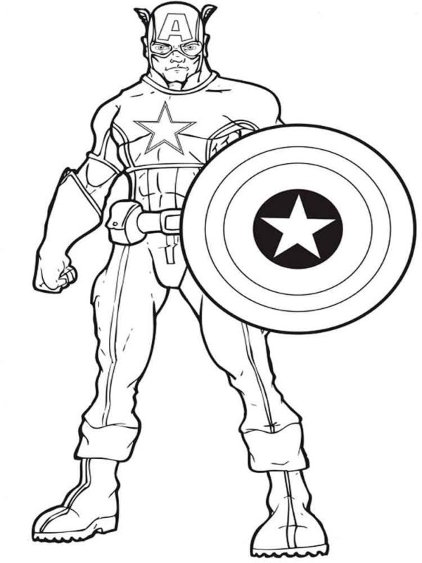 Captain America vyjde vítězně z každé bitvy omalovánka