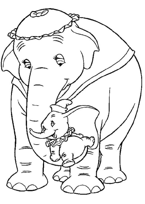 Cirkusoví sloni omalovánka