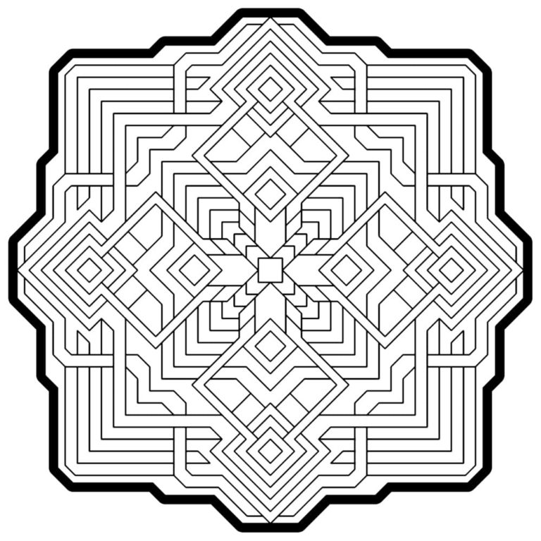 Omalovánka Geometrické vzory mandal
