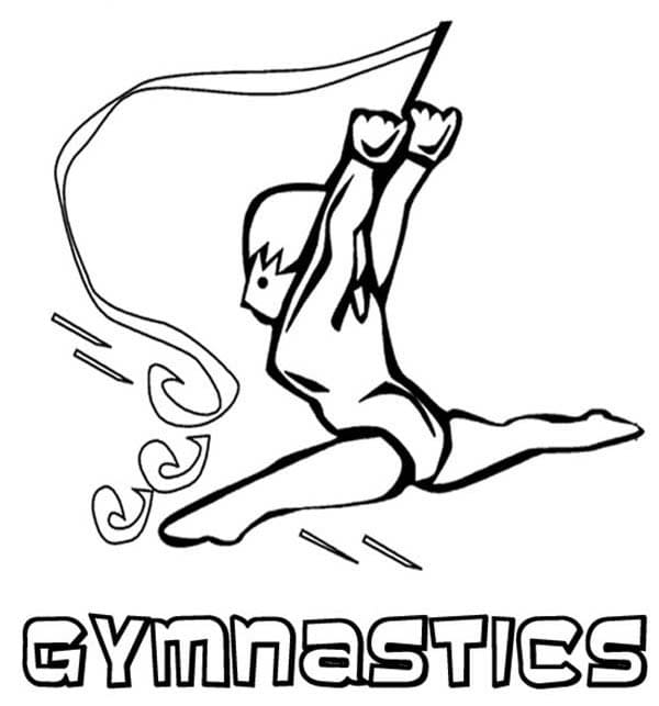 Gymnastika. omalovánka