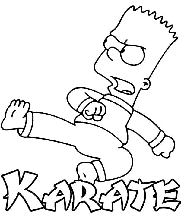 Mladé karate. omalovánka