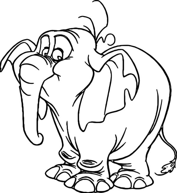 Nemotorný slon. omalovánka