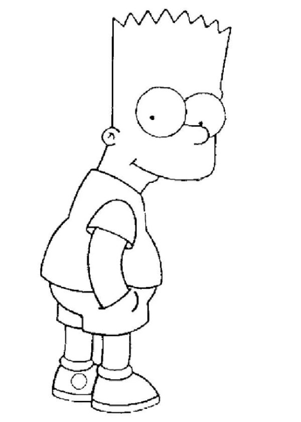 Nezbedný teenager – Bart Simpson. omalovánka