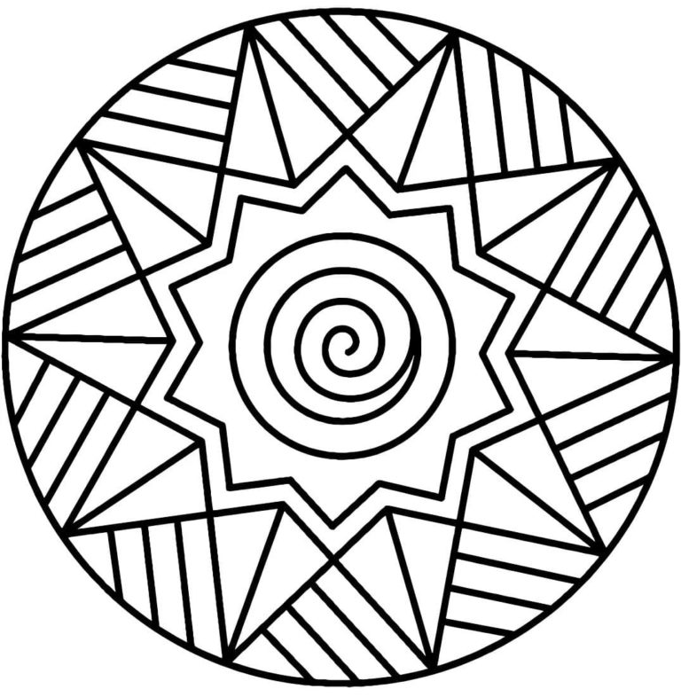 Ornament z geometrie omalovánka