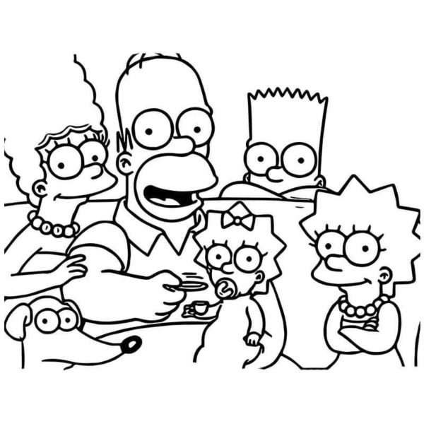 Rodina Simpsonových omalovánka