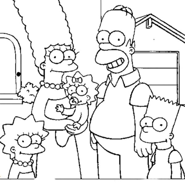 Simpsonovi ze Springfieldu. omalovánka