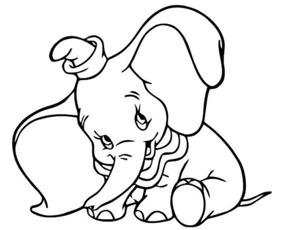 Slon jménem Dumbo omalovánka